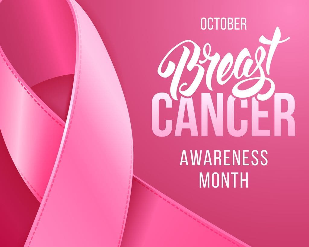 Pink ribbon symbolizing breast cancer awareness